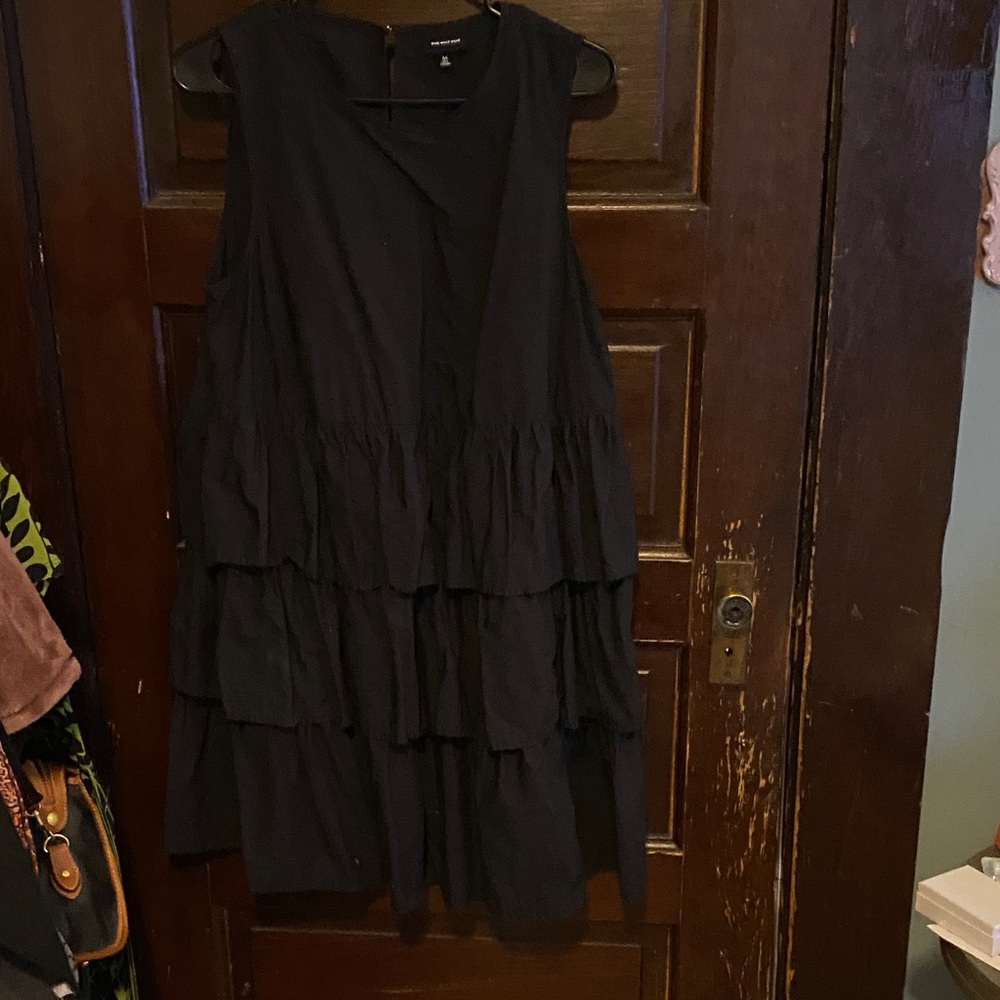 Who What Wear Black Tiered Dress